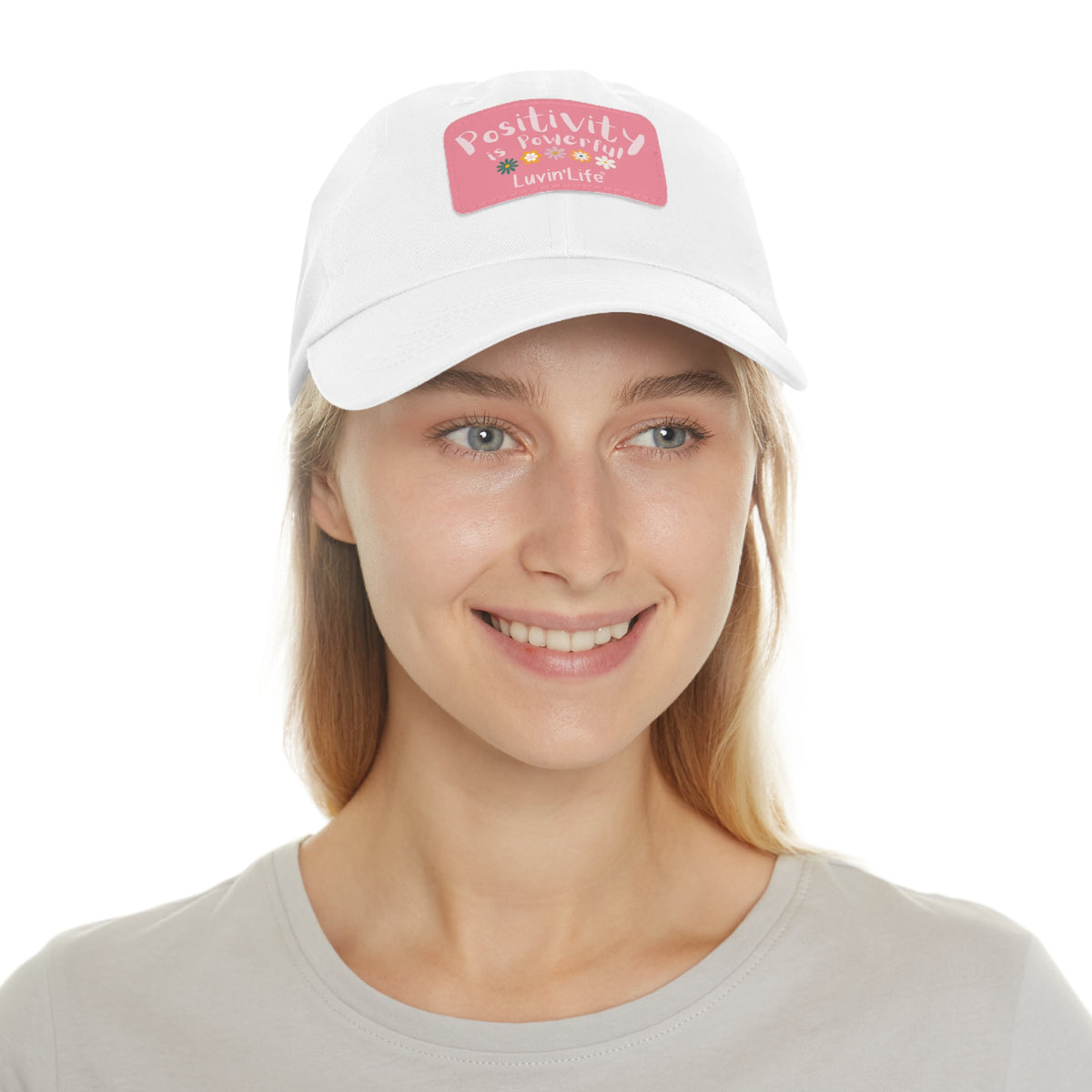 POSITIVITY IS POWERFUL - Twill Hat with Leather Patch