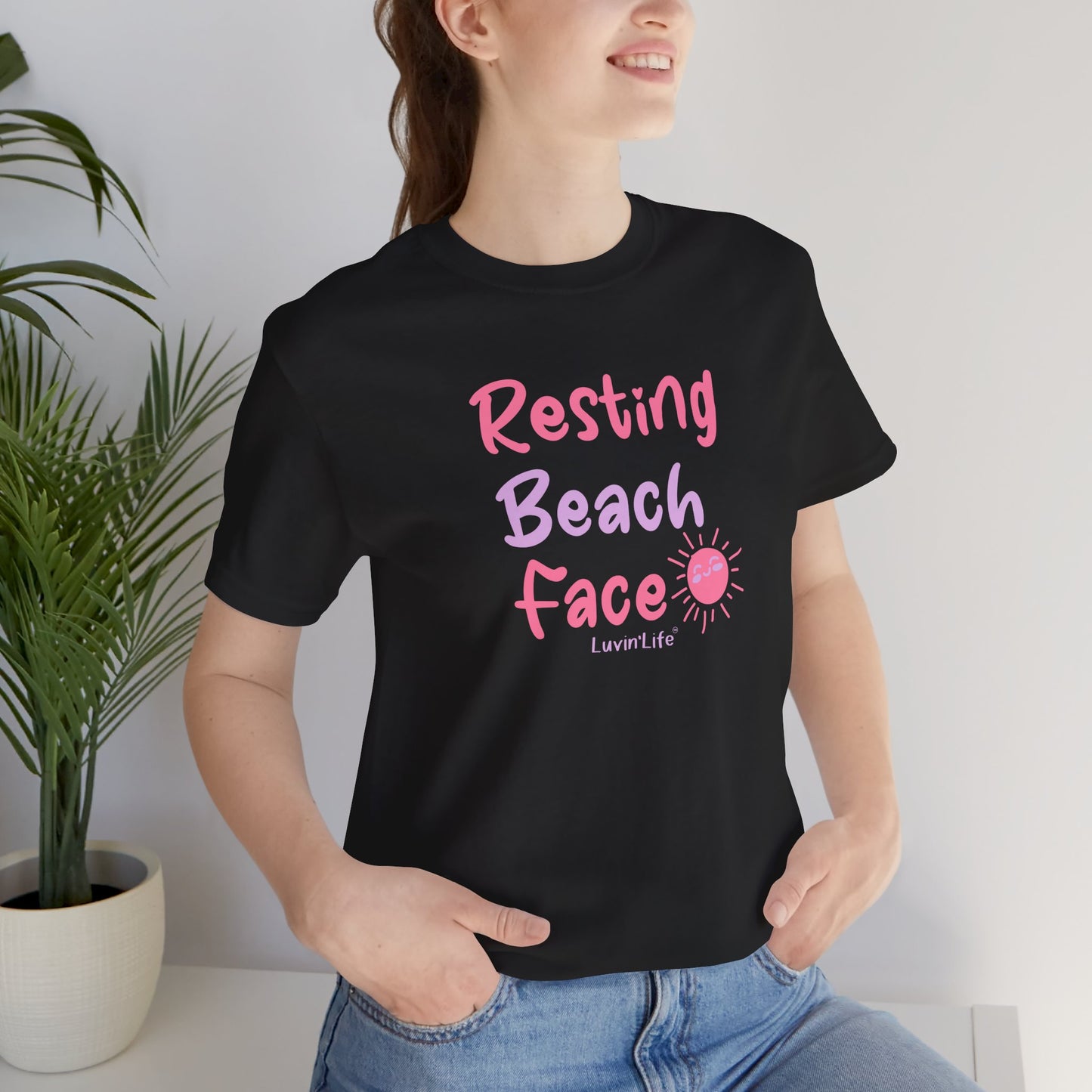 RESTING BEACH FACE - Bella+Canvas Unisex Jersey Short Sleeve Tee (+3XL)