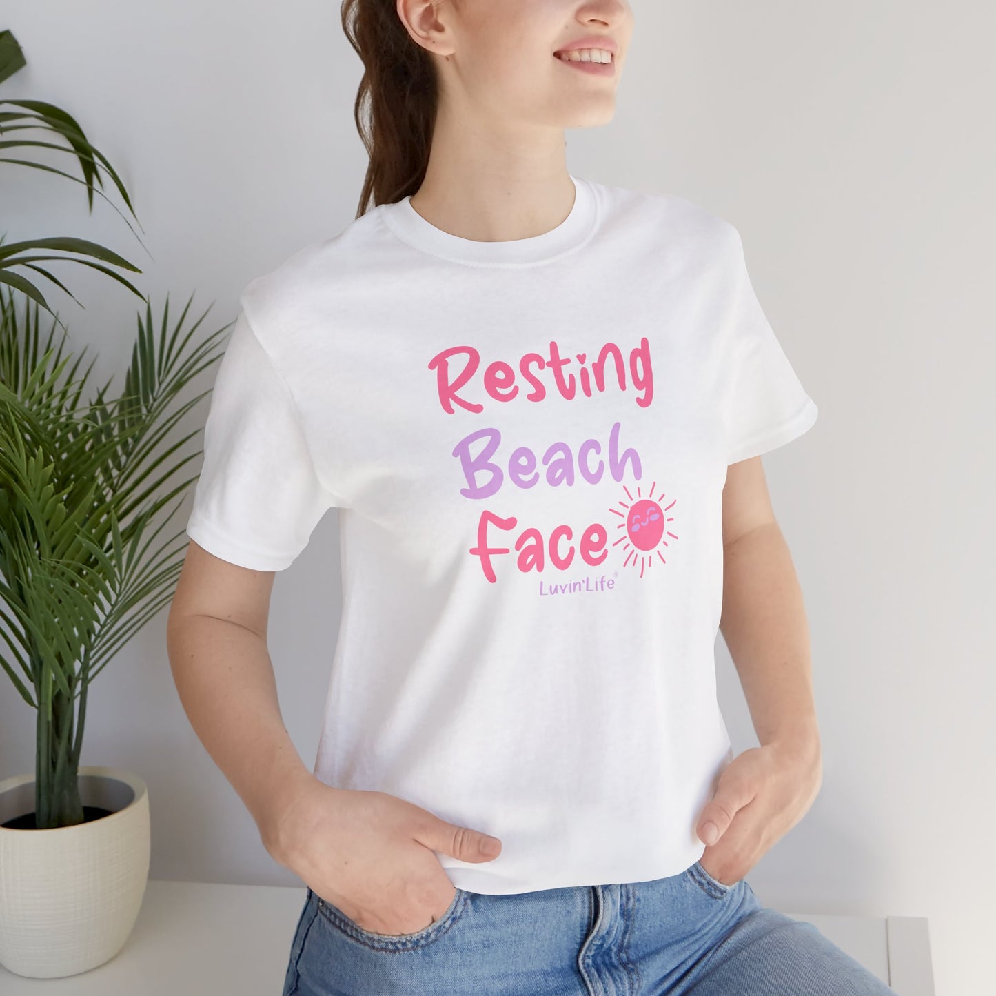 RESTING BEACH FACE - Bella+Canvas Unisex Jersey Short Sleeve Tee (+3XL)