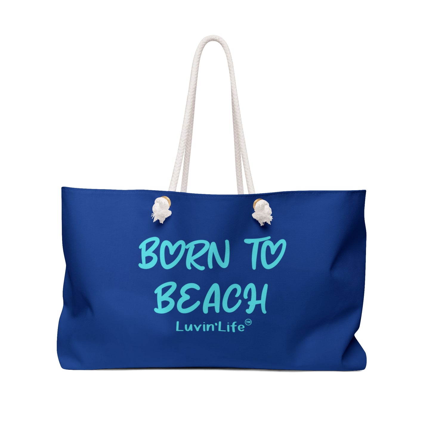 BORN TO BEACH - Weekender Bag (navy/teal)