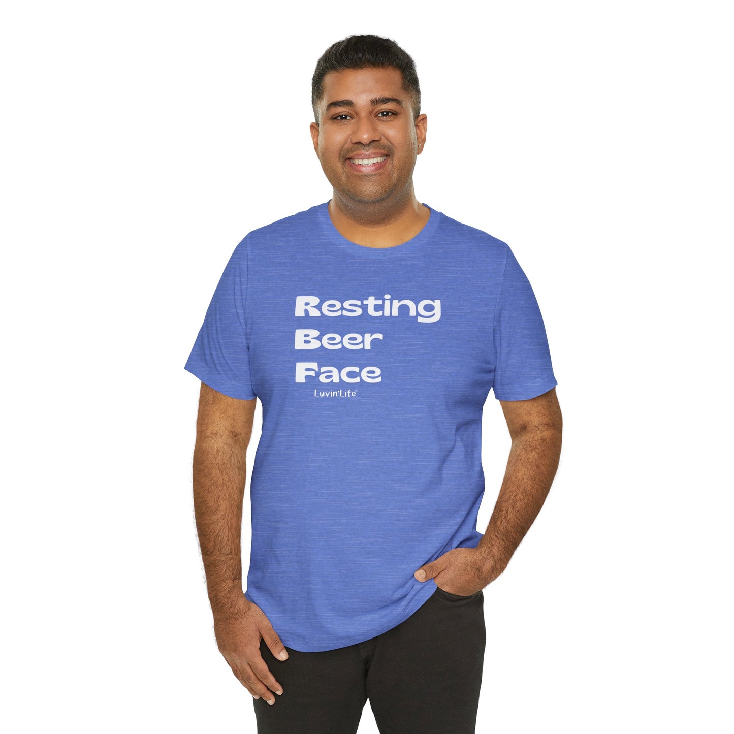 RESTING BEER FACE - Bella+Canvas Unisex Jersey Short Sleeve Tee (+5xl)