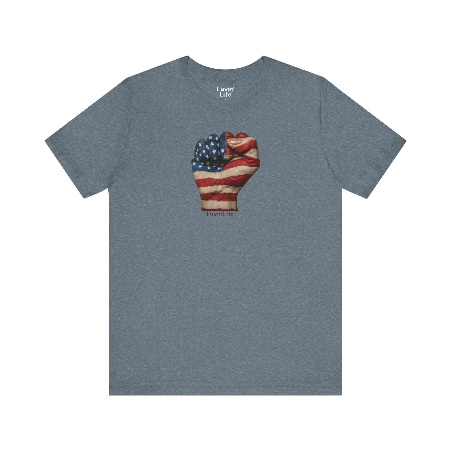 FIST AMERICAN FLAG - Unisex Jersey Short Sleeve Tee (5XL)