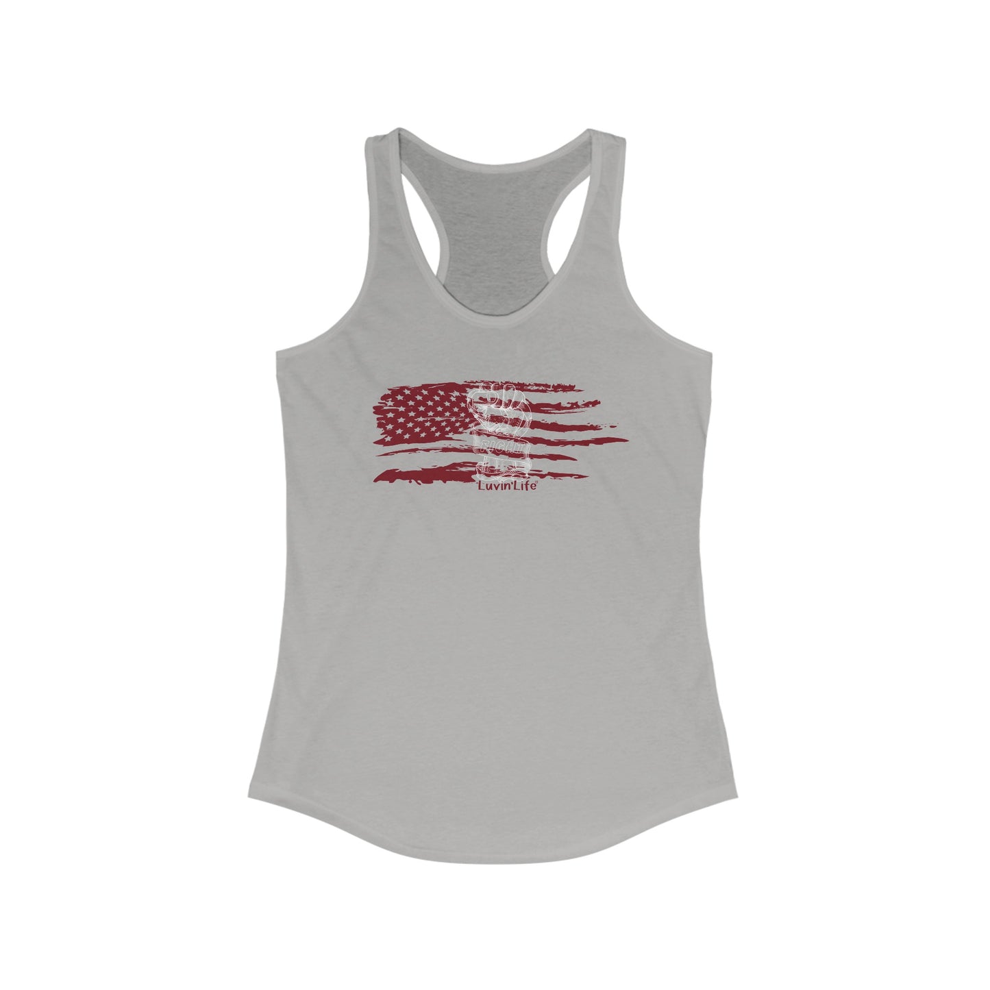 RED FLAG & FIST - Women's Ideal Racerback Tank