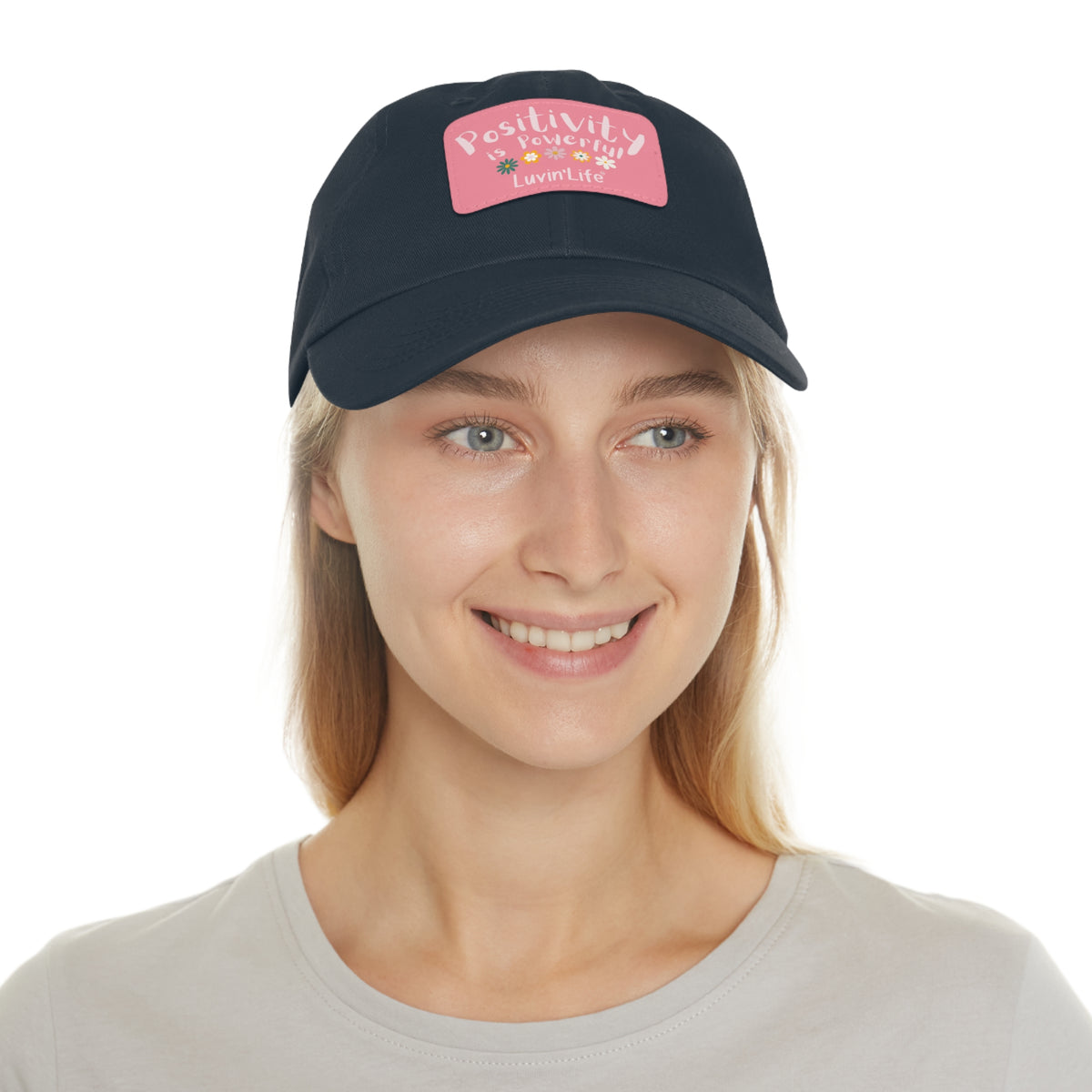 POSITIVITY IS POWERFUL - Twill Hat with Leather Patch