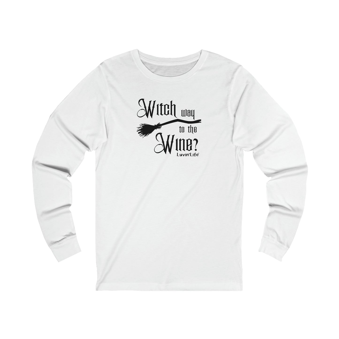 WITCH WAY TO THE WINE - Bella+Canvas Unisex Jersey Long Sleeve Tee