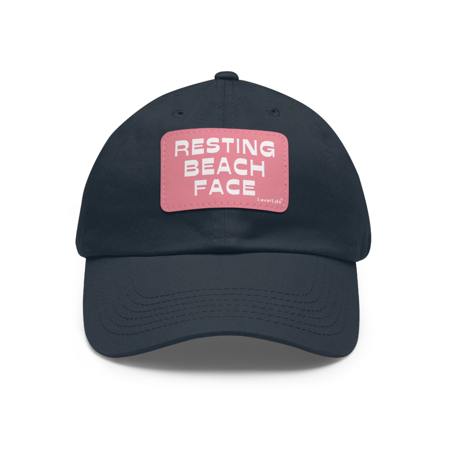 RESTING BEACH FACE - Hat with Leather Patch