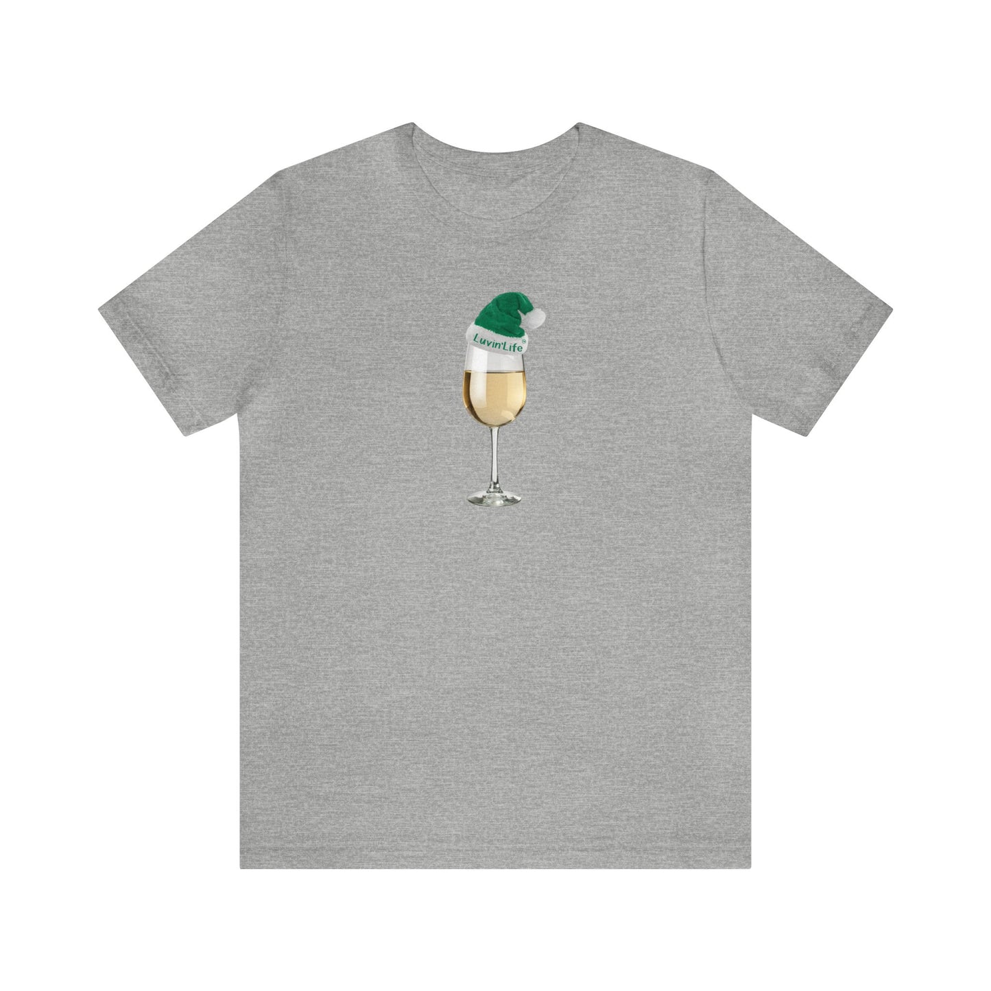 WHITE WINE SANTA HAT - Bella+Canvas - Unisex Jersey Short Sleeve Tee (3XL)