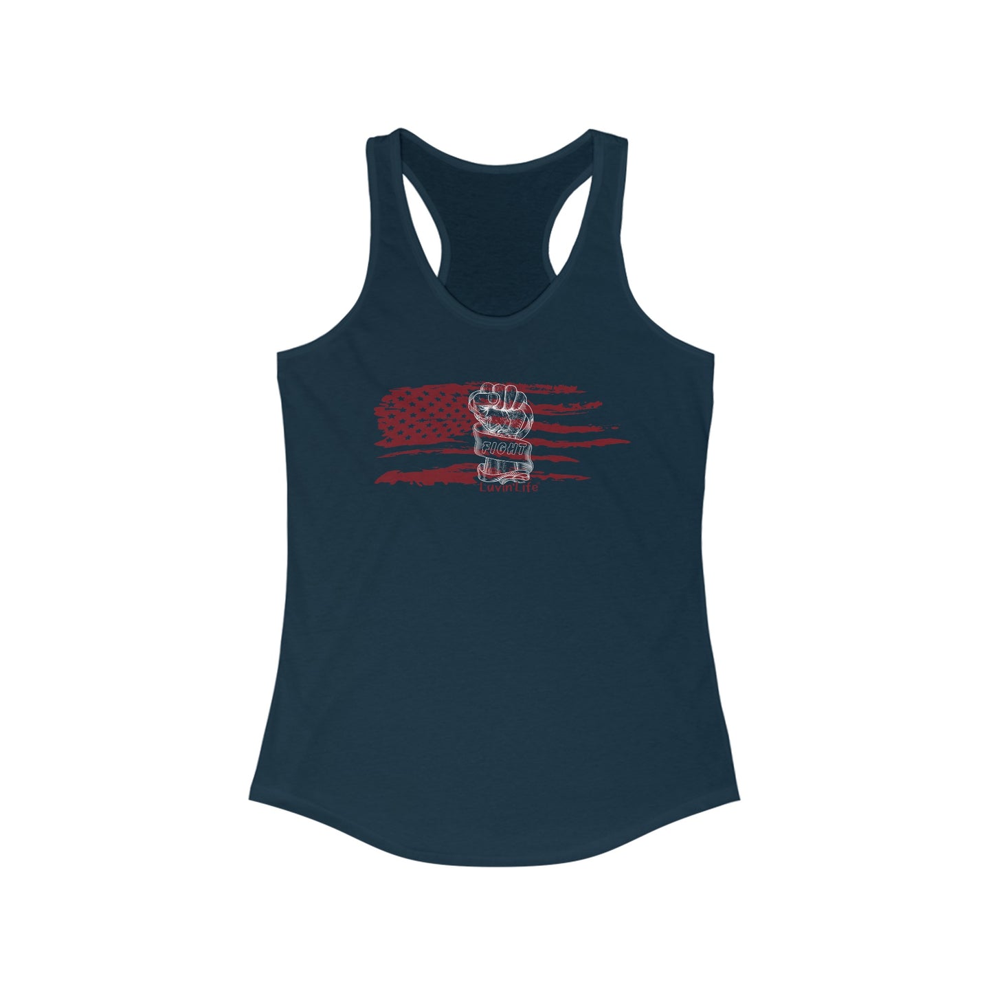 RED FLAG & FIST - Women's Ideal Racerback Tank