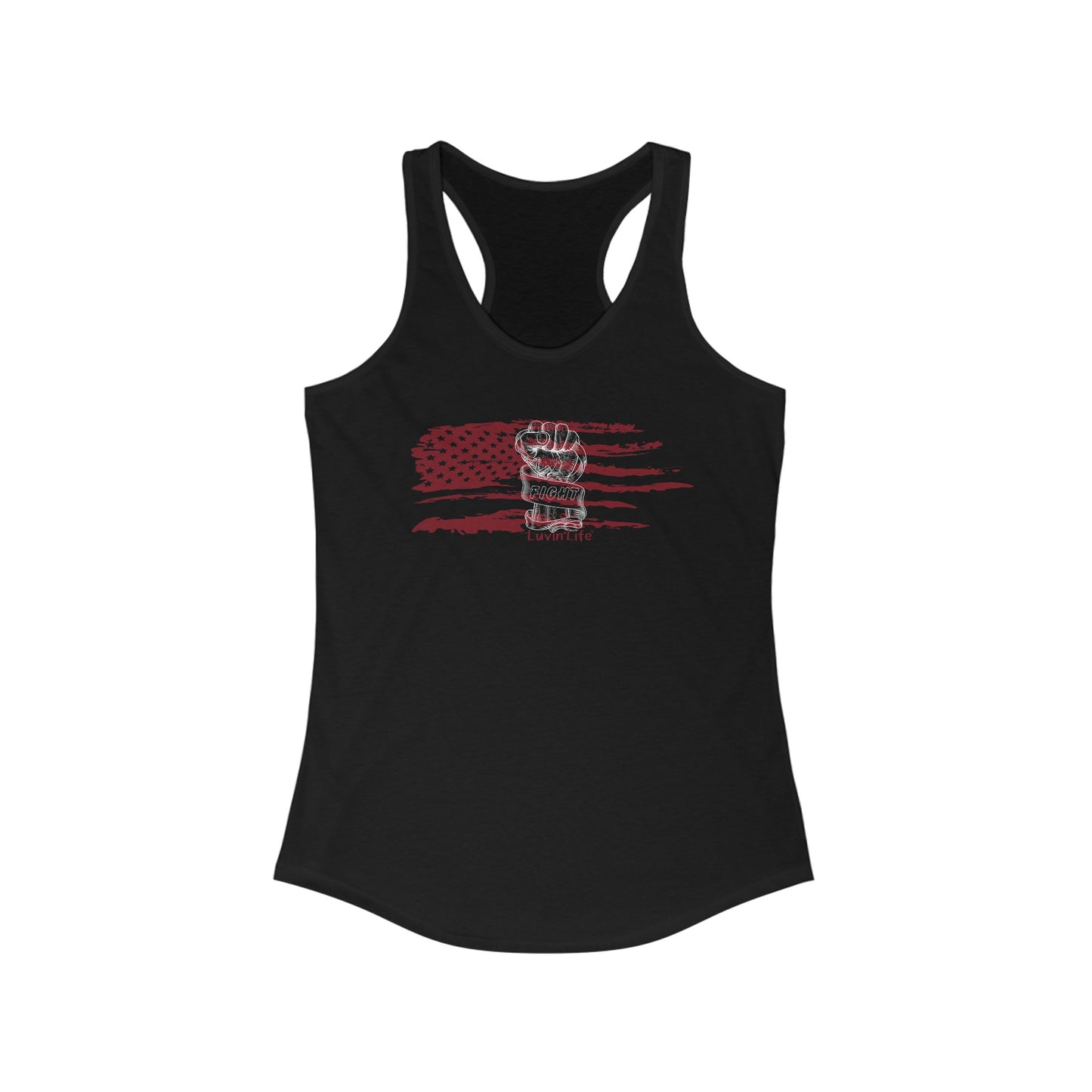 RED FLAG & FIST - Women's Ideal Racerback Tank