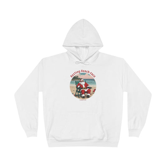 RESTING BEACH FACE - SANTA - Unisex Pullover Hoodie Sweatshirt (+3XL)