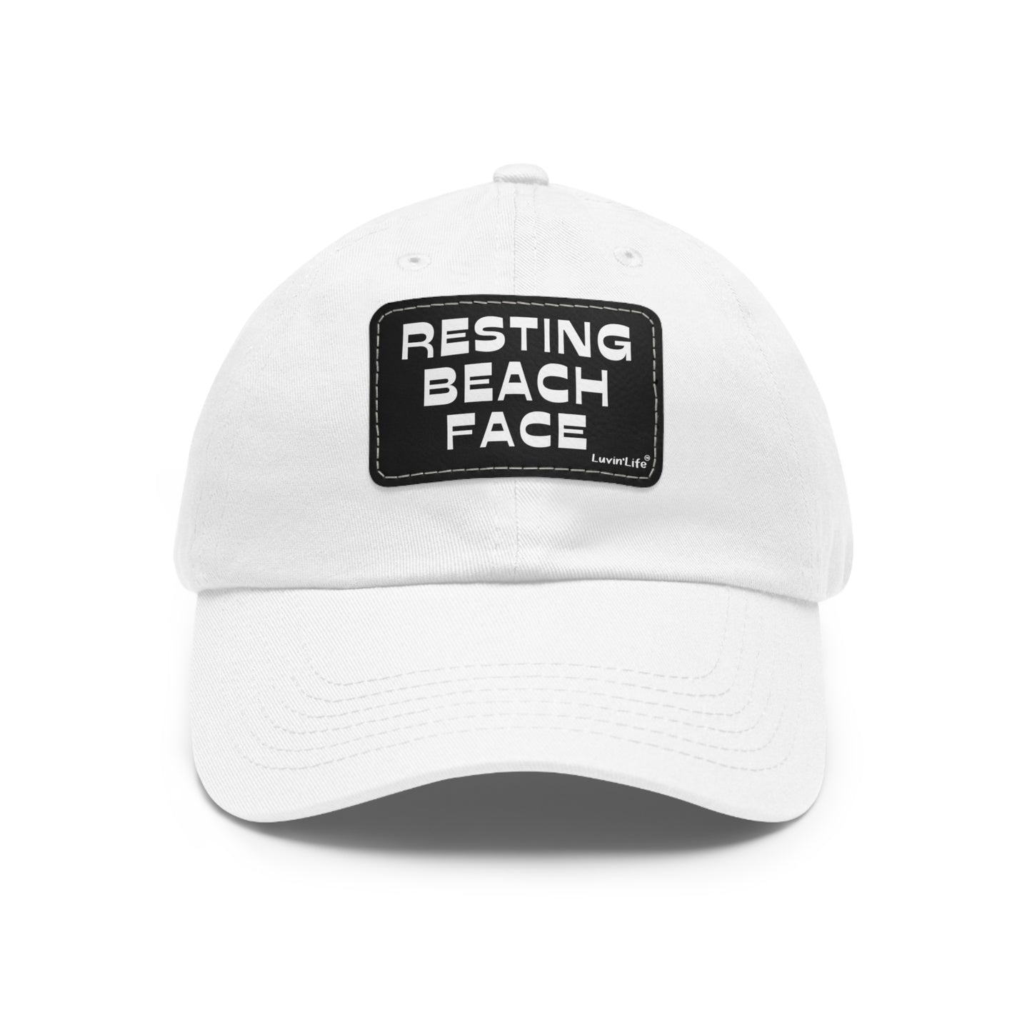 RESTING BEACH FACE - Hat with Leather Patch