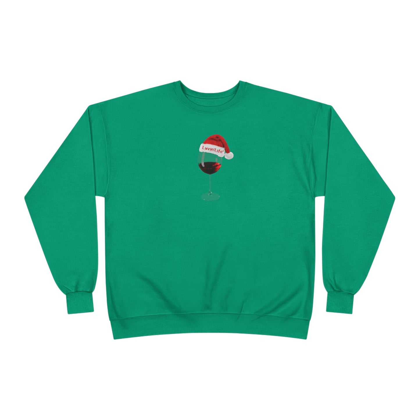 RED WINE SANTA HAT - Unisex Crewneck Sweatshirt (+4XL)