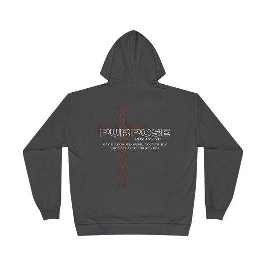 "PURPOSE" Romans 15:13 - Unisex  Pullover Hoodie Sweatshirt (+3XL)