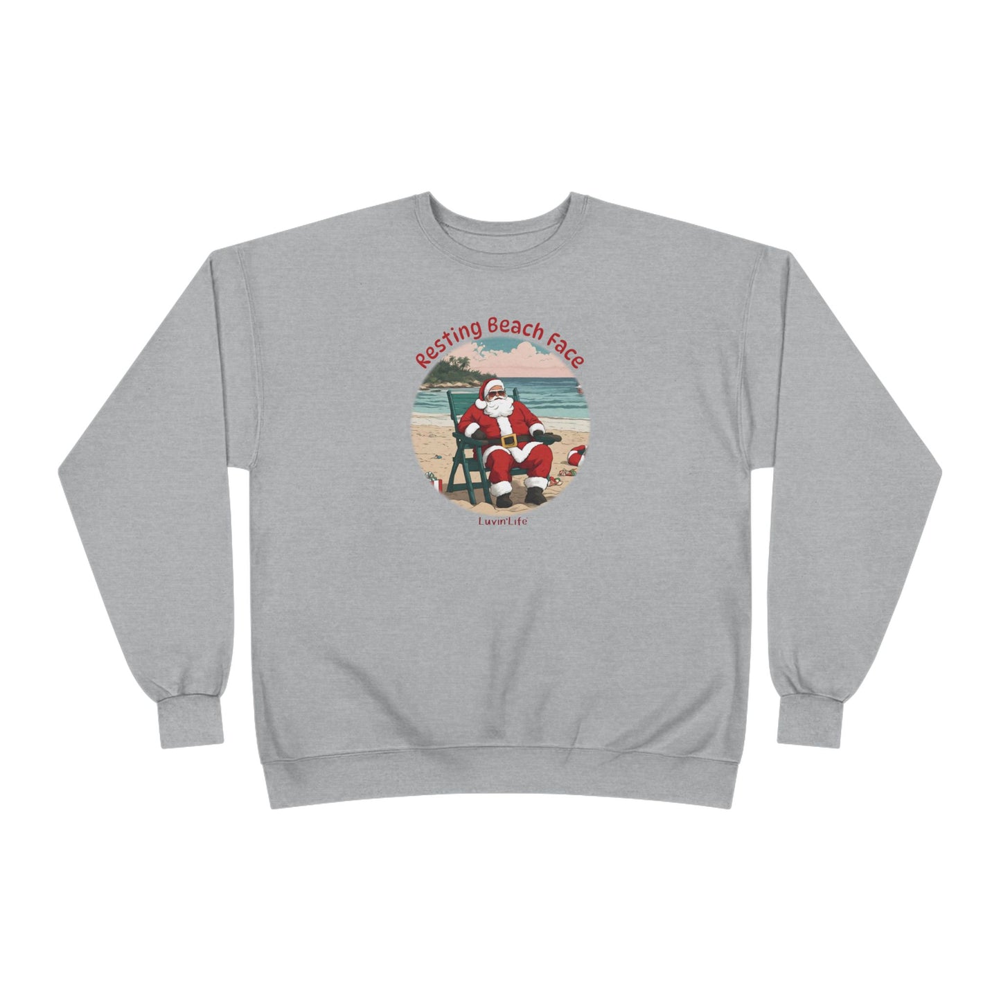 RESTING BEACH FACE - SANTA -Unisex Crewneck Sweatshirt (+4XL)