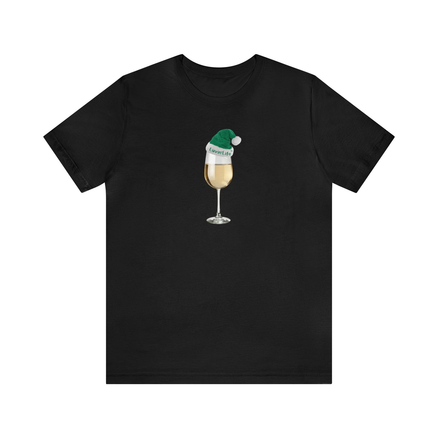 WHITE WINE SANTA HAT - Bella+Canvas - Unisex Jersey Short Sleeve Tee (3XL)