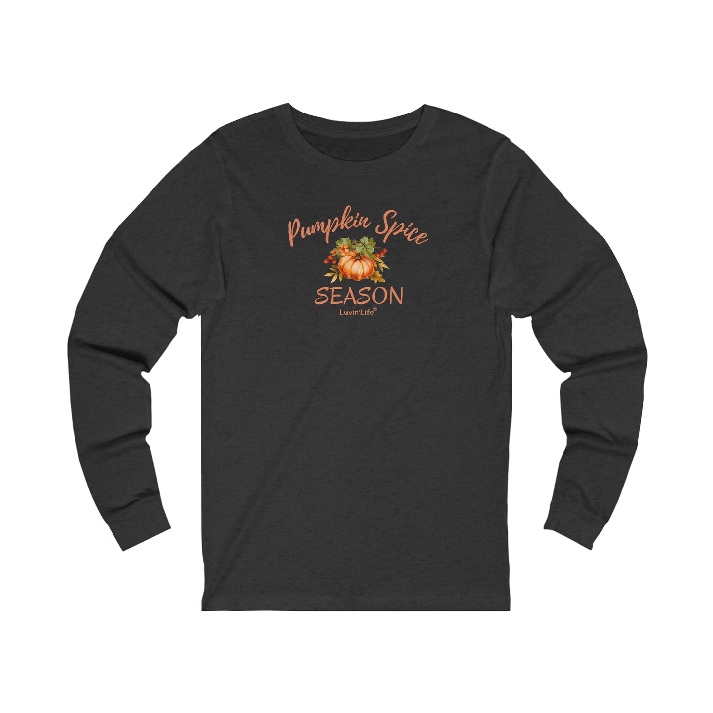 PUMPKIN SPICE SEASON - Bella+Canvas Unisex Jersey Long Sleeve Tee (+3XL)