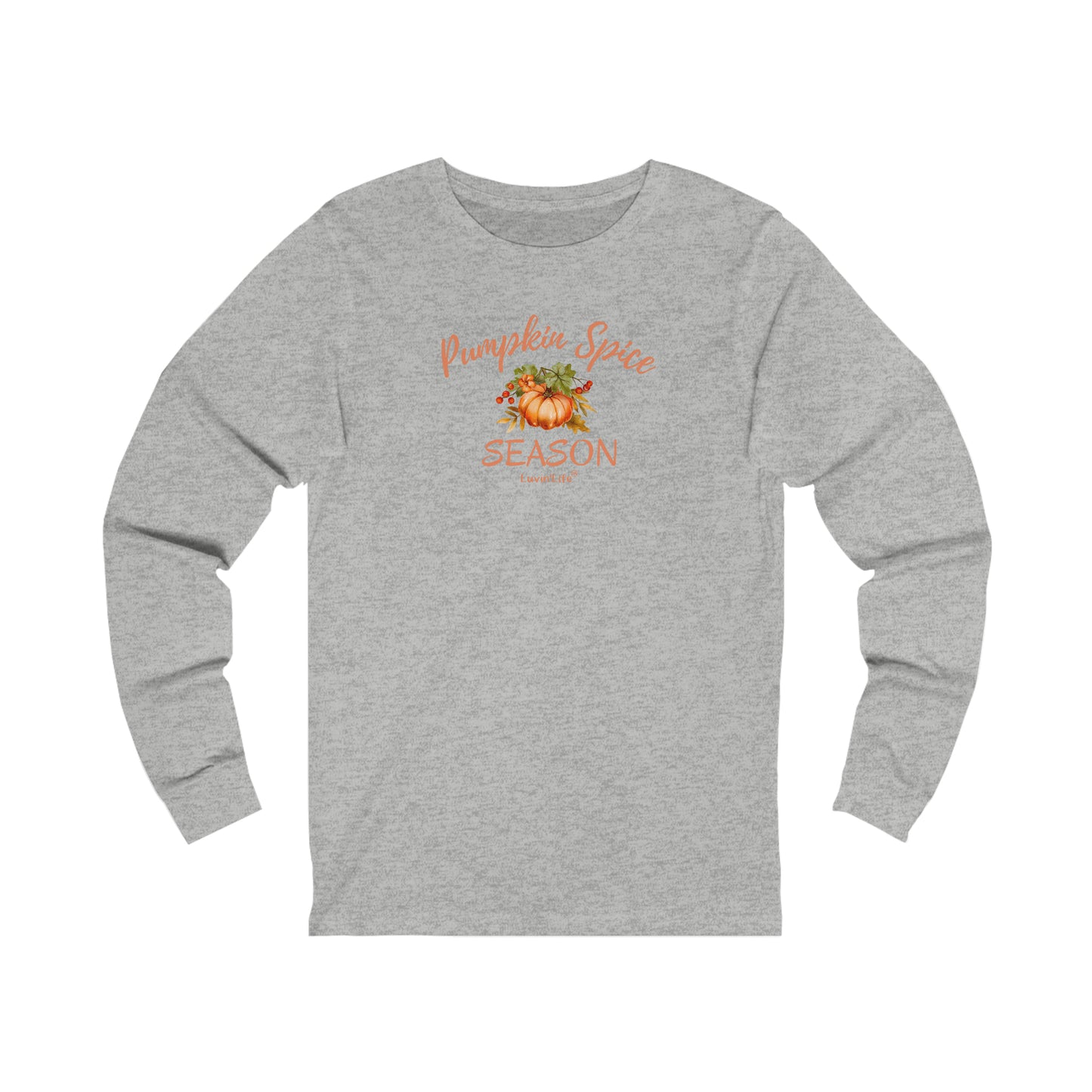 PUMPKIN SPICE SEASON - Bella+Canvas Unisex Jersey Long Sleeve Tee (+3XL)