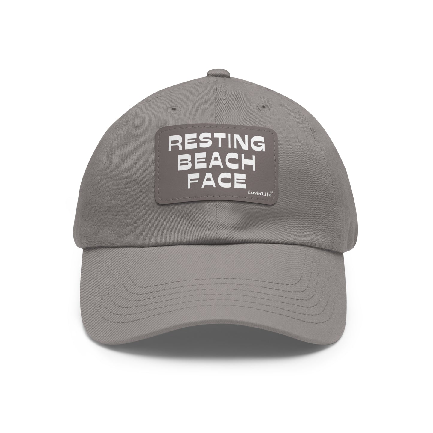 RESTING BEACH FACE - Hat with Leather Patch