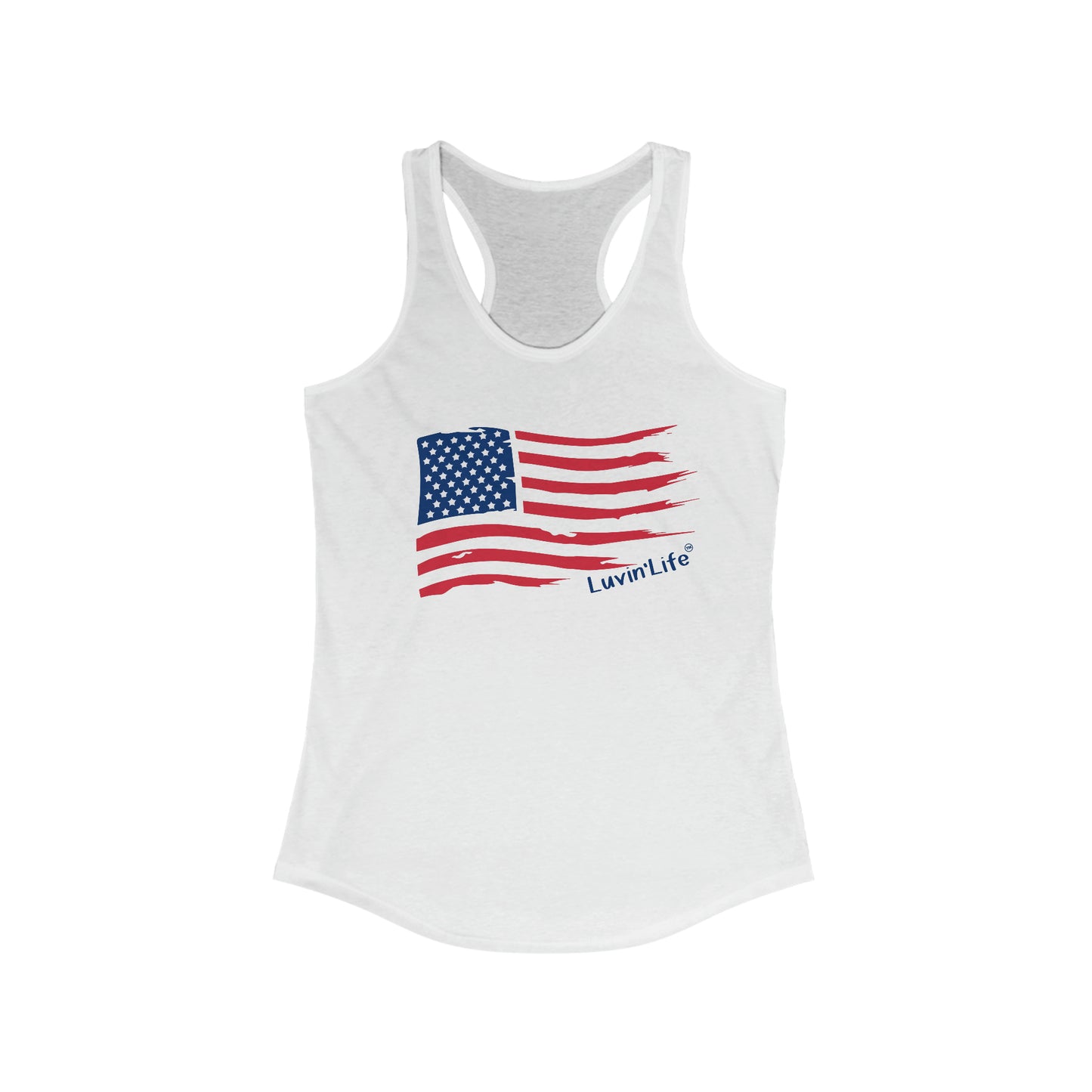 FLAG TATTERED - Next Level - Women's Ideal Racerback Tank