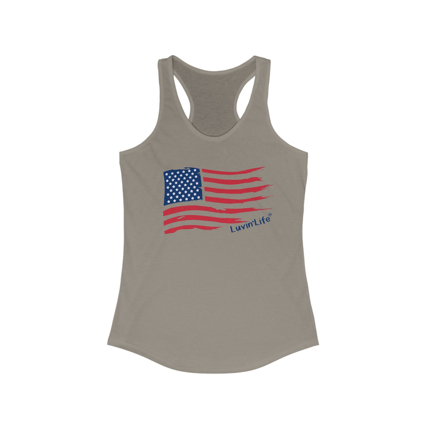 FLAG TATTERED - Next Level - Women's Ideal Racerback Tank