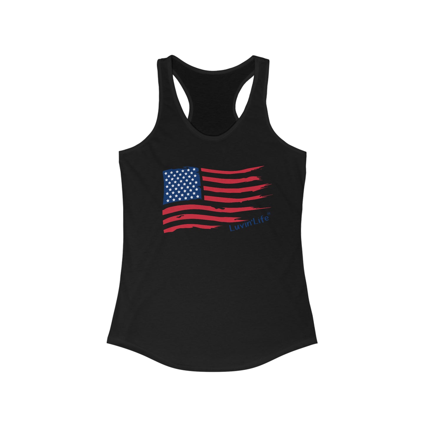 FLAG TATTERED - Next Level - Women's Ideal Racerback Tank