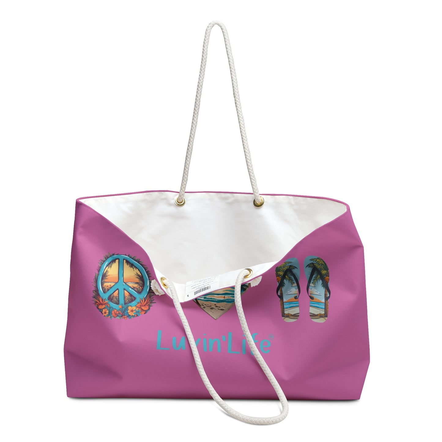 PEACE LOVE FLIP FLOPS - Weekender Bag