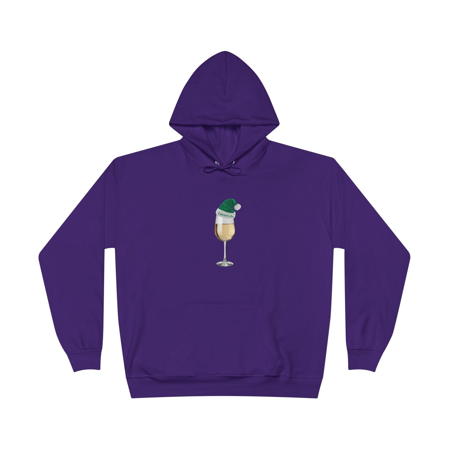 WHITE WINE SANTA HAT - Unisex Pullover Hoodie Sweatshirt (+3XL)