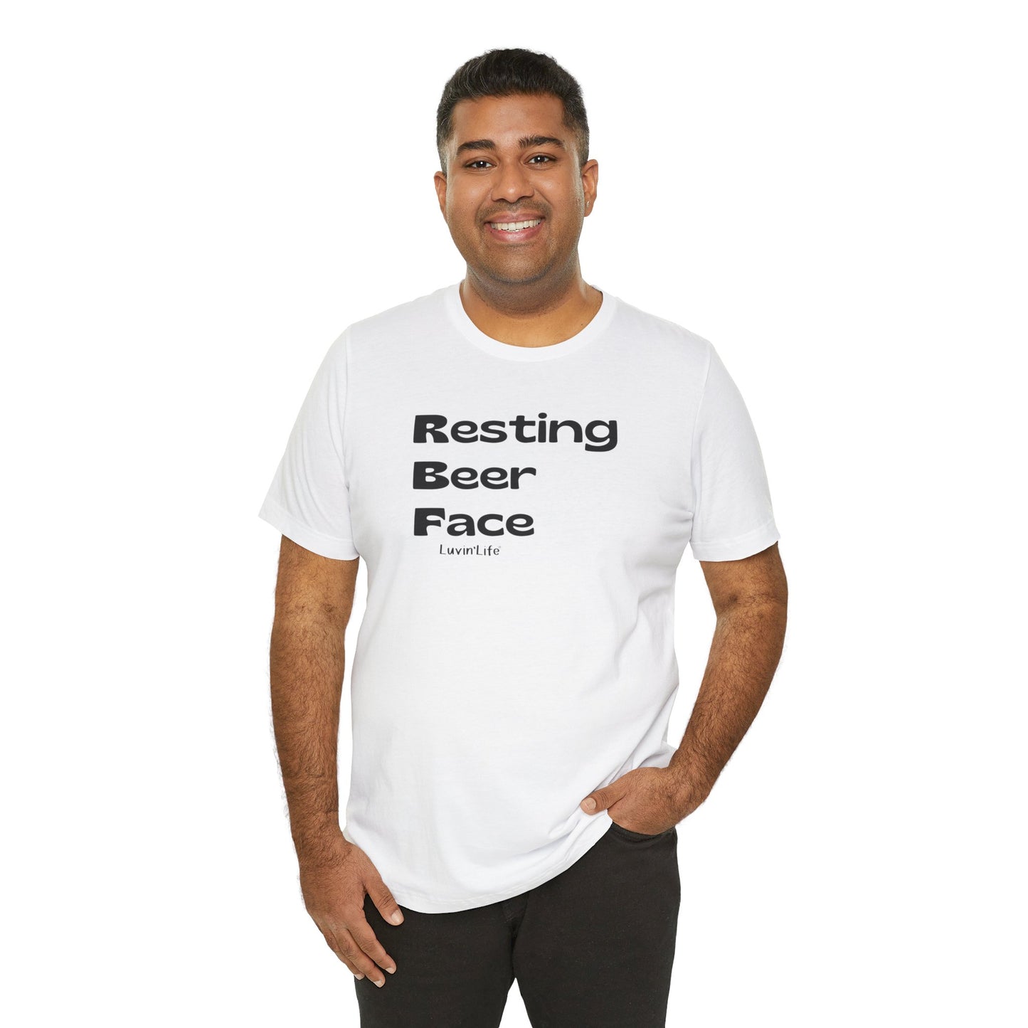 RESTING BEER FACE - Bella+Canvas Unisex Jersey Short Sleeve Tee (+5xl)