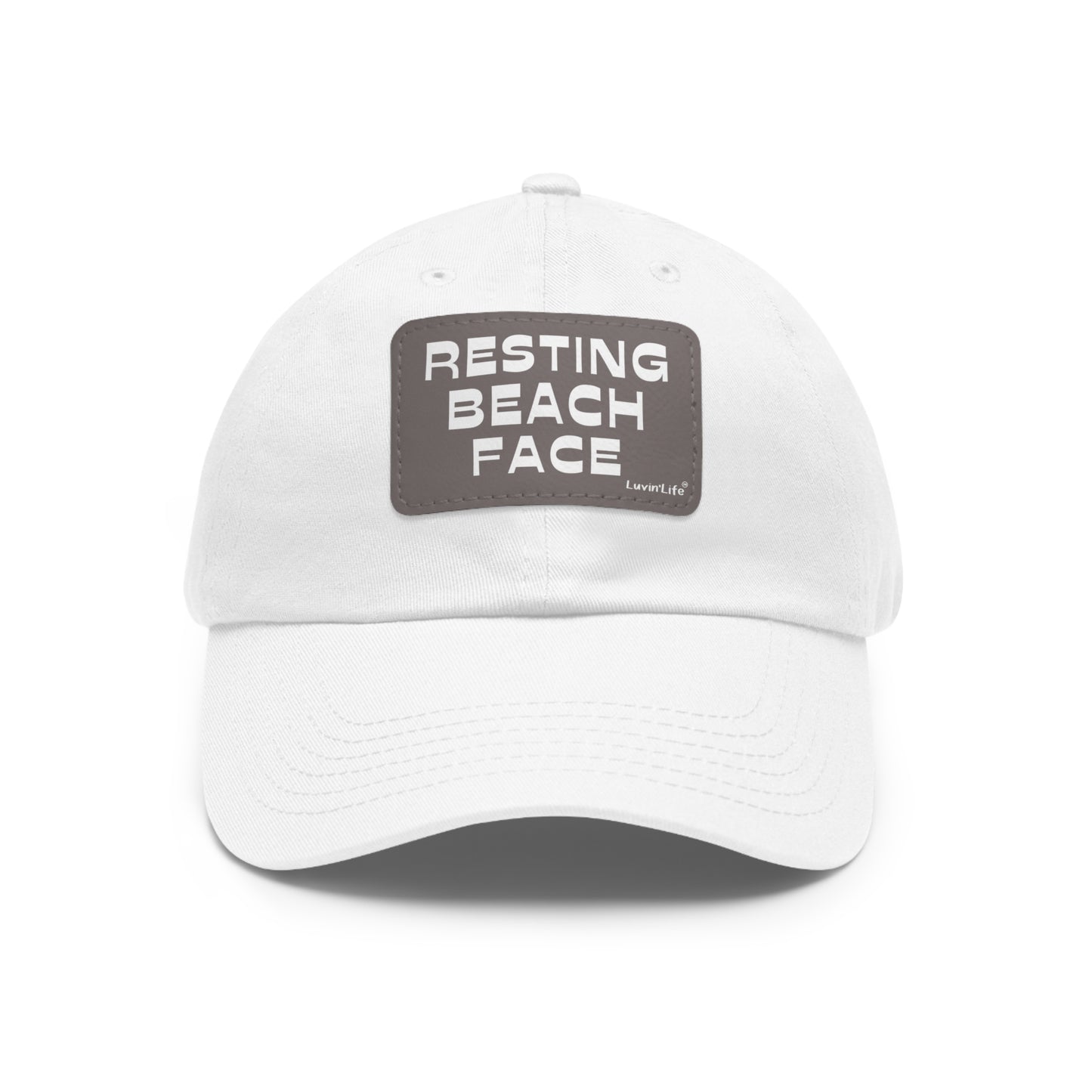 RESTING BEACH FACE - Hat with Leather Patch