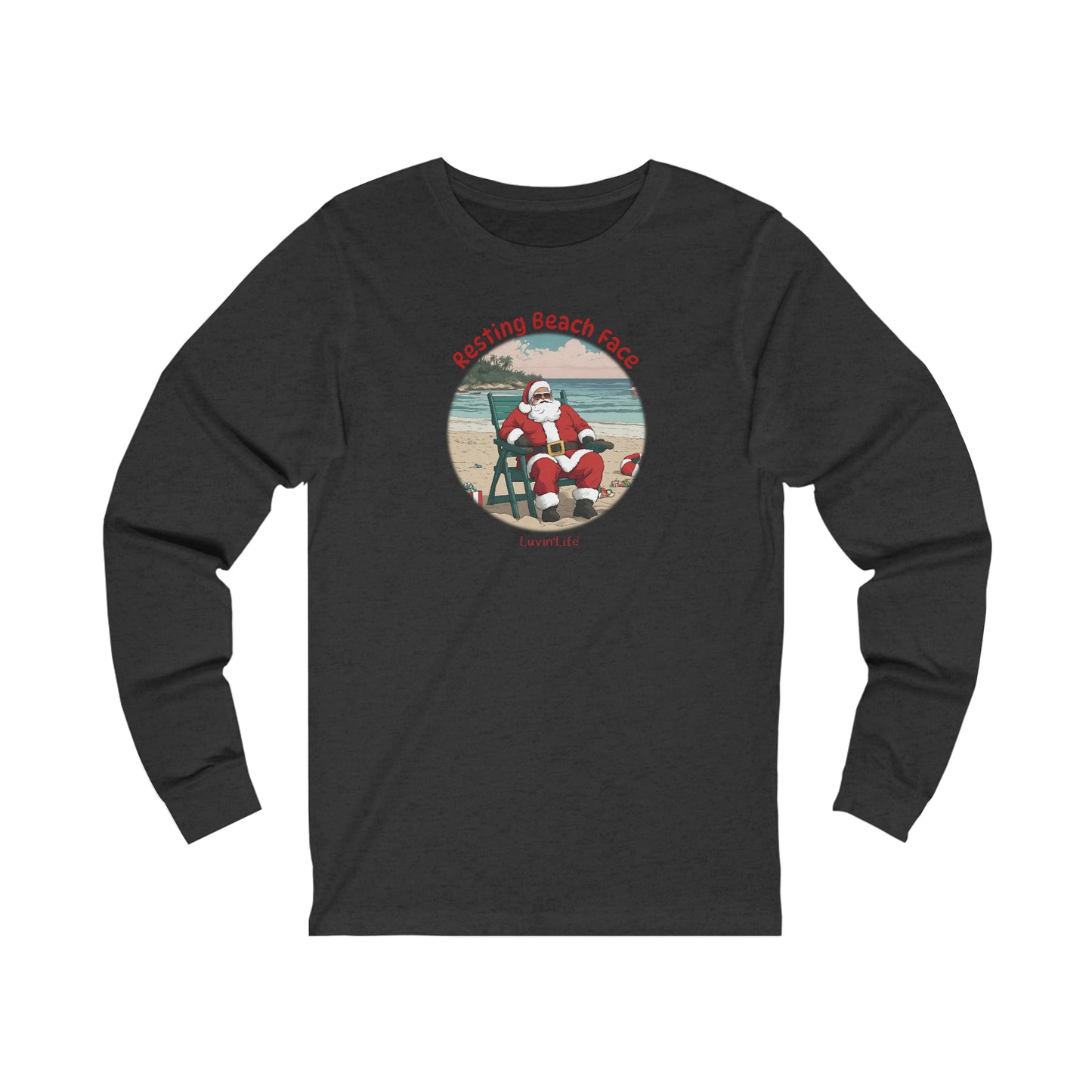 RESTING BEACH FACE - SANTA - Unisex Jersey Long Sleeve Tee