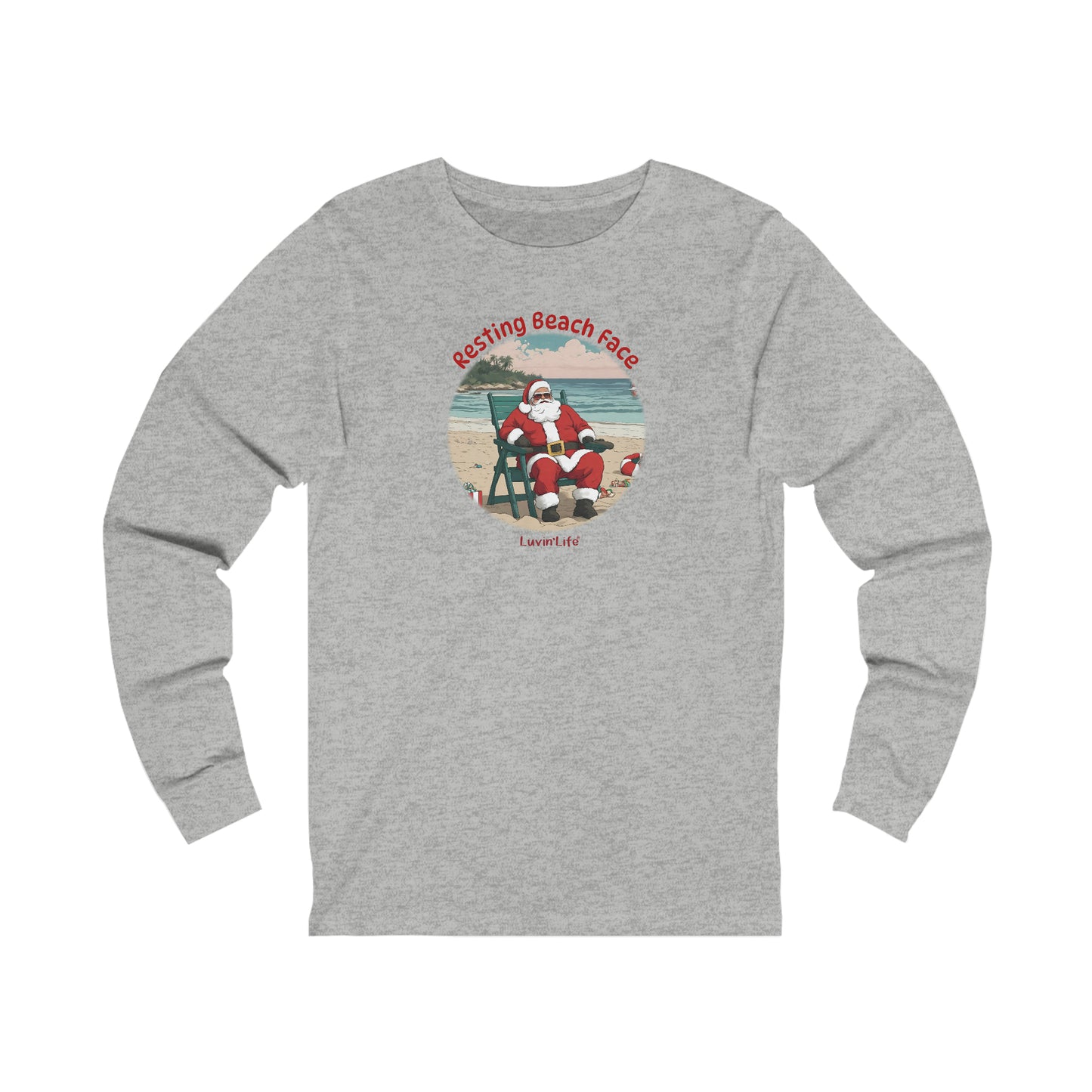 RESTING BEACH FACE - SANTA - Unisex Jersey Long Sleeve Tee