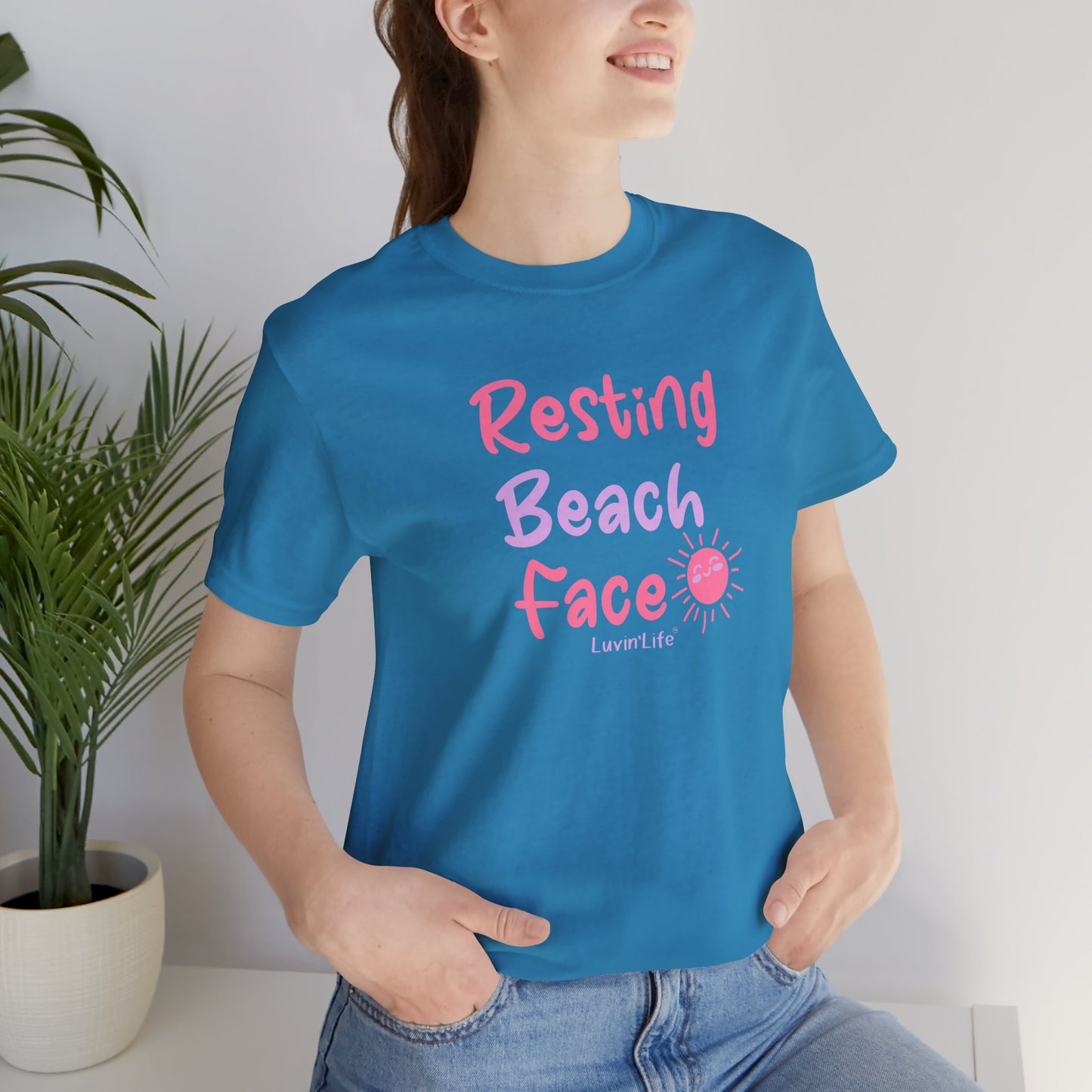 RESTING BEACH FACE - Bella+Canvas Unisex Jersey Short Sleeve Tee (+3XL)