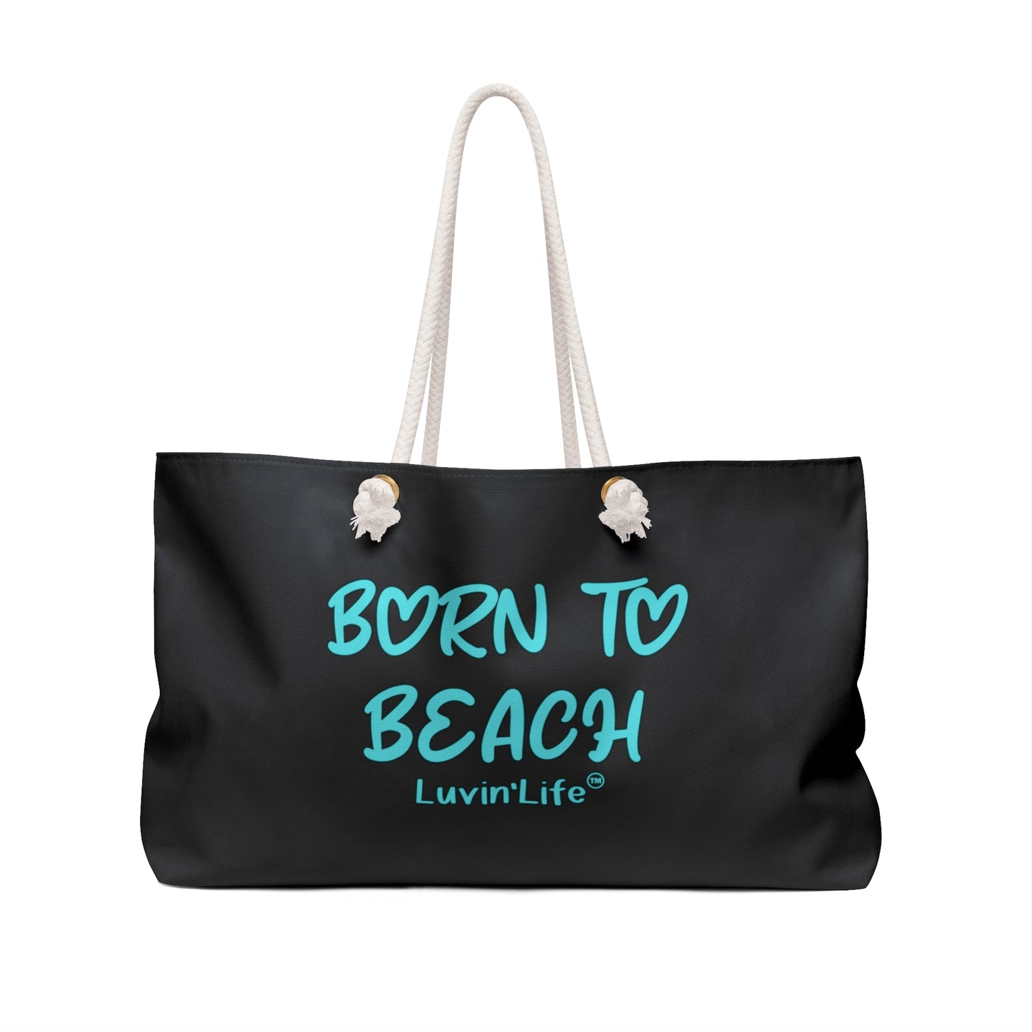 BORN TO BEACH - Weekender Bag (black/teal)