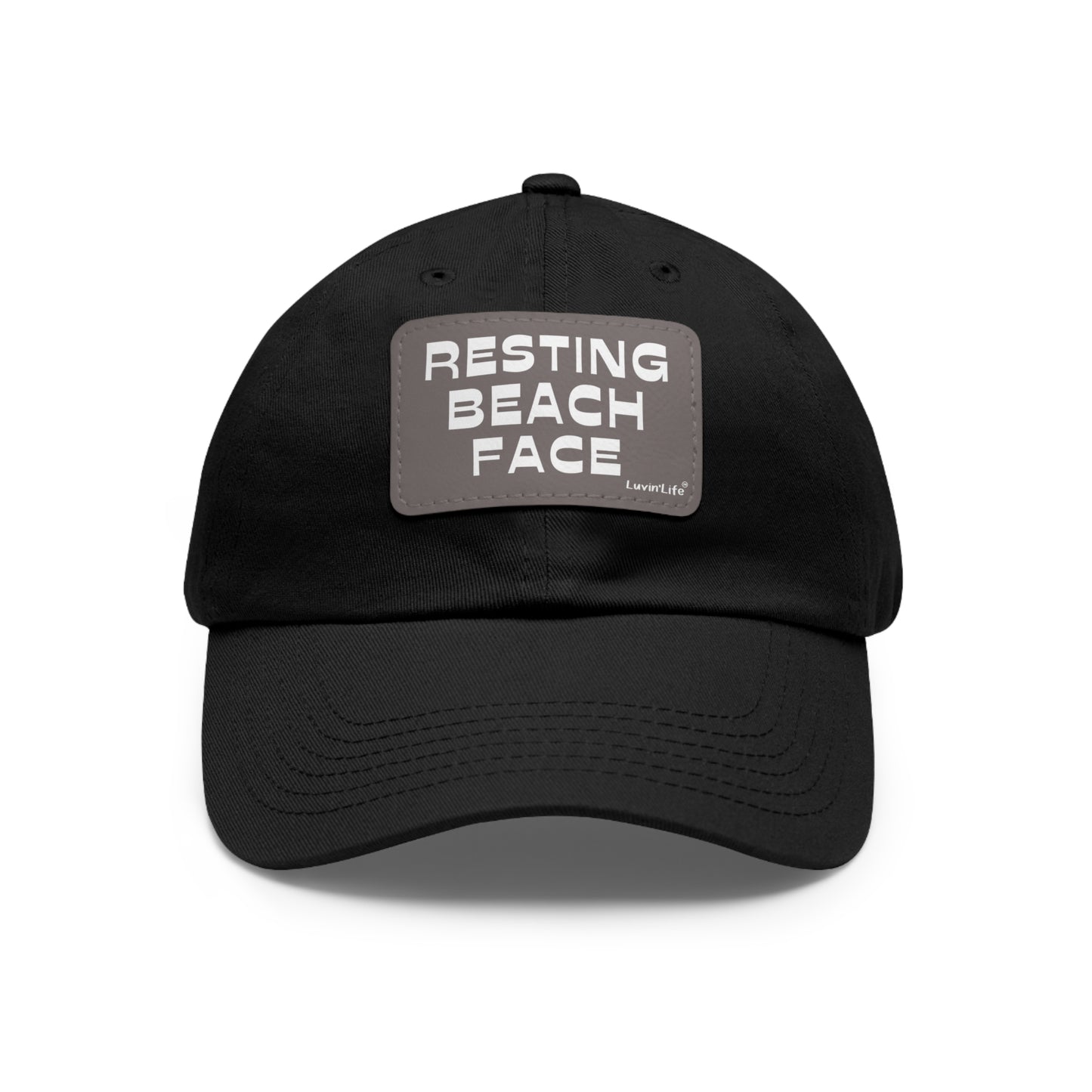 RESTING BEACH FACE - Hat with Leather Patch