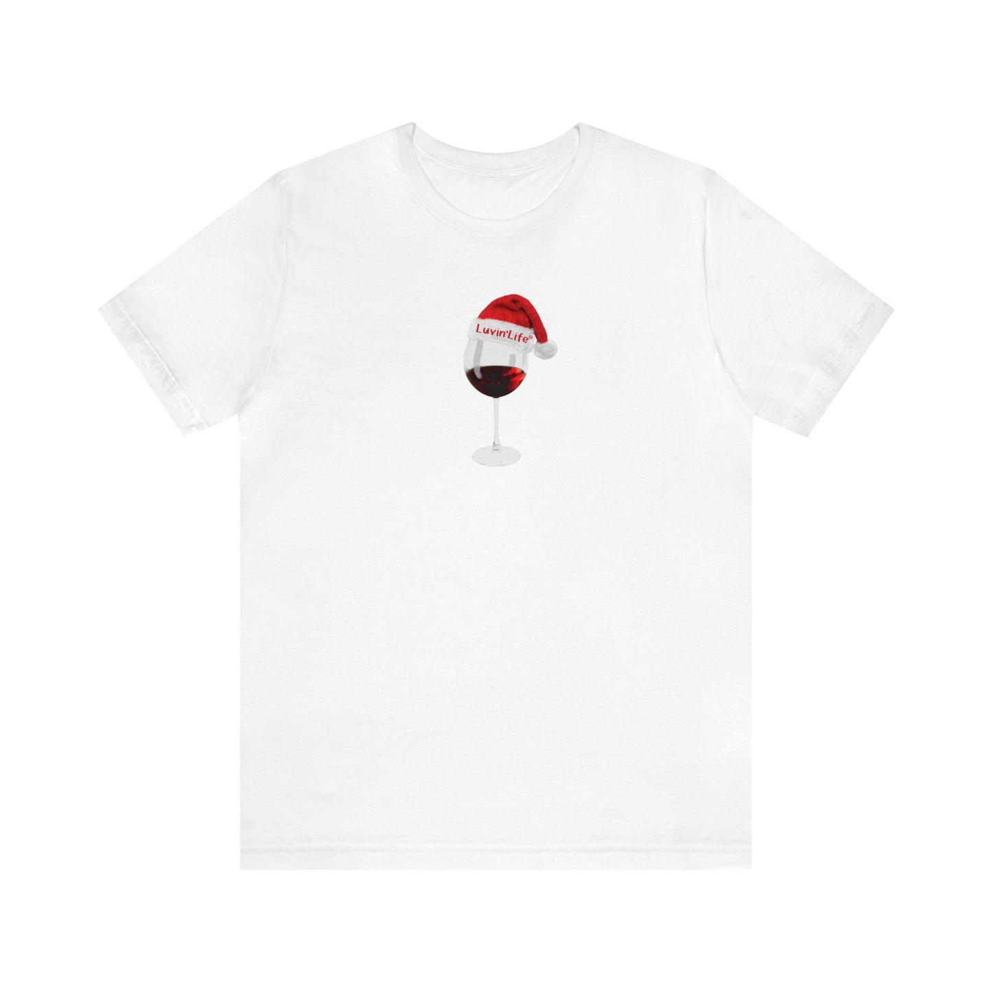 RED WINE SANTA HAT - Bella+Canvas - Unisex Jersey Short Sleeve Tee (+3XL)