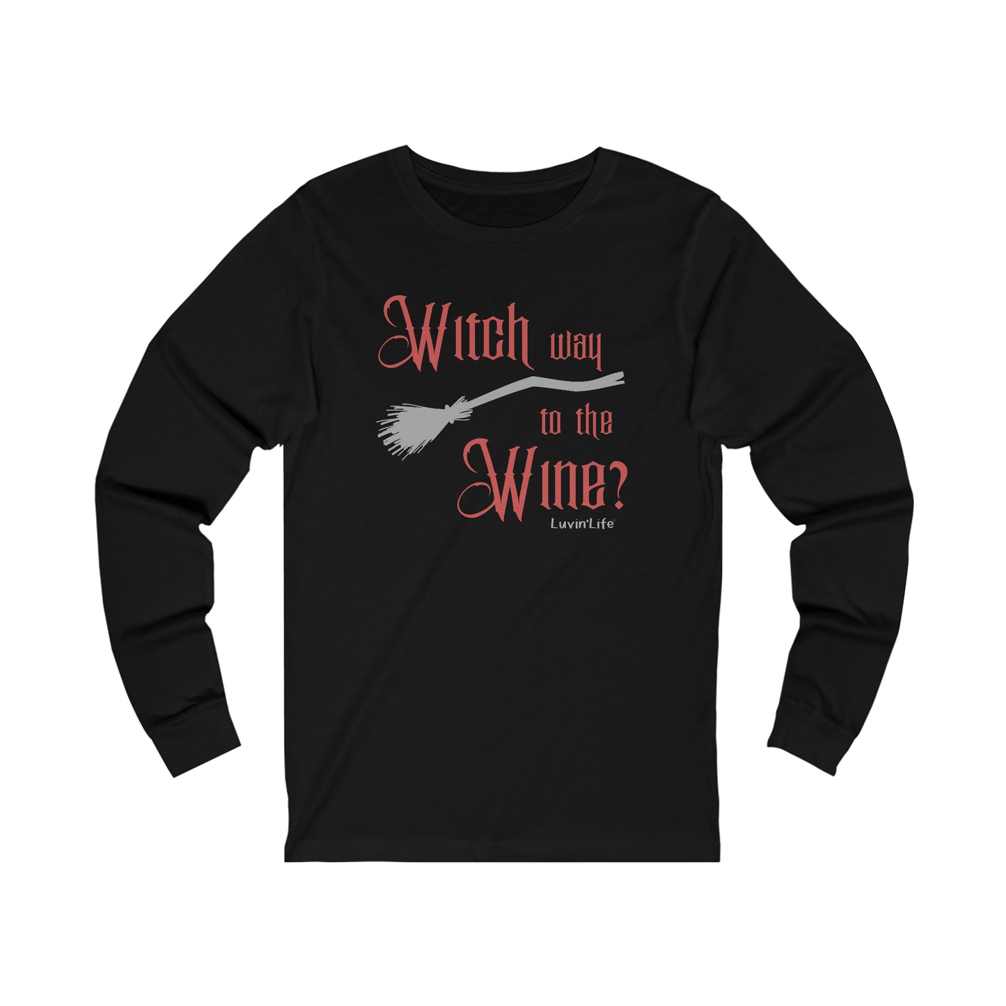 WITCH WAY TO THE WINE - Bella+Canvas Unisex Jersey Long Sleeve Tee (+3XL)