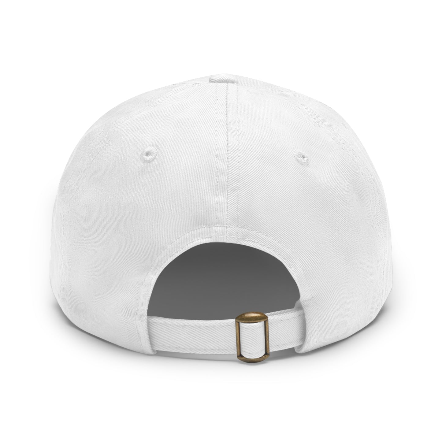 BORN TO BEACH - (white print)Dad Hat with Leather Patch