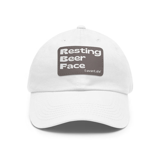 RESTING BEER FACE - Dad Hat with Leather Patch