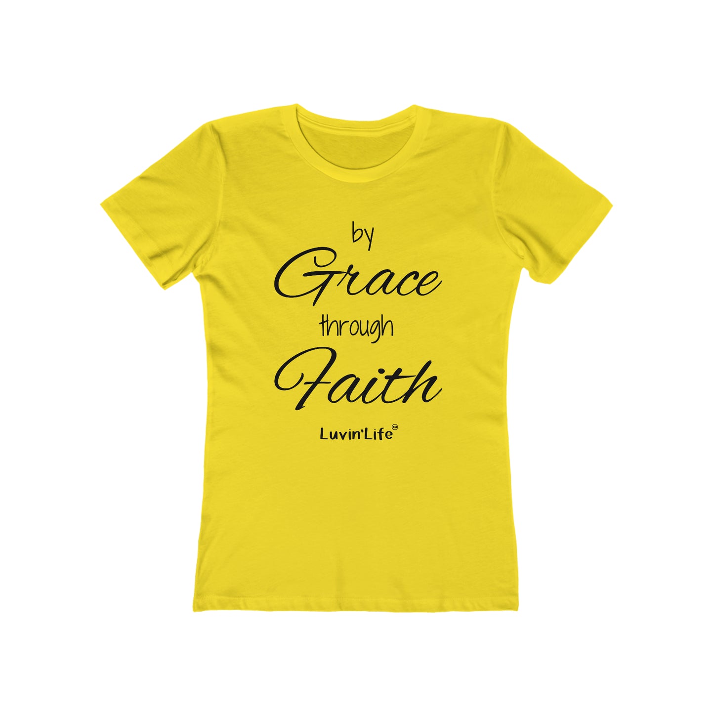 BY GRACE THROUGH FAITH - Women's - Next Level - The Boyfriend Tee