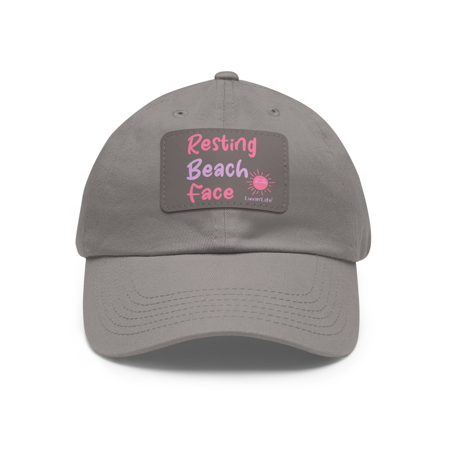 RESTING BEACH FACE (SUN) - Hat with Leather Patch