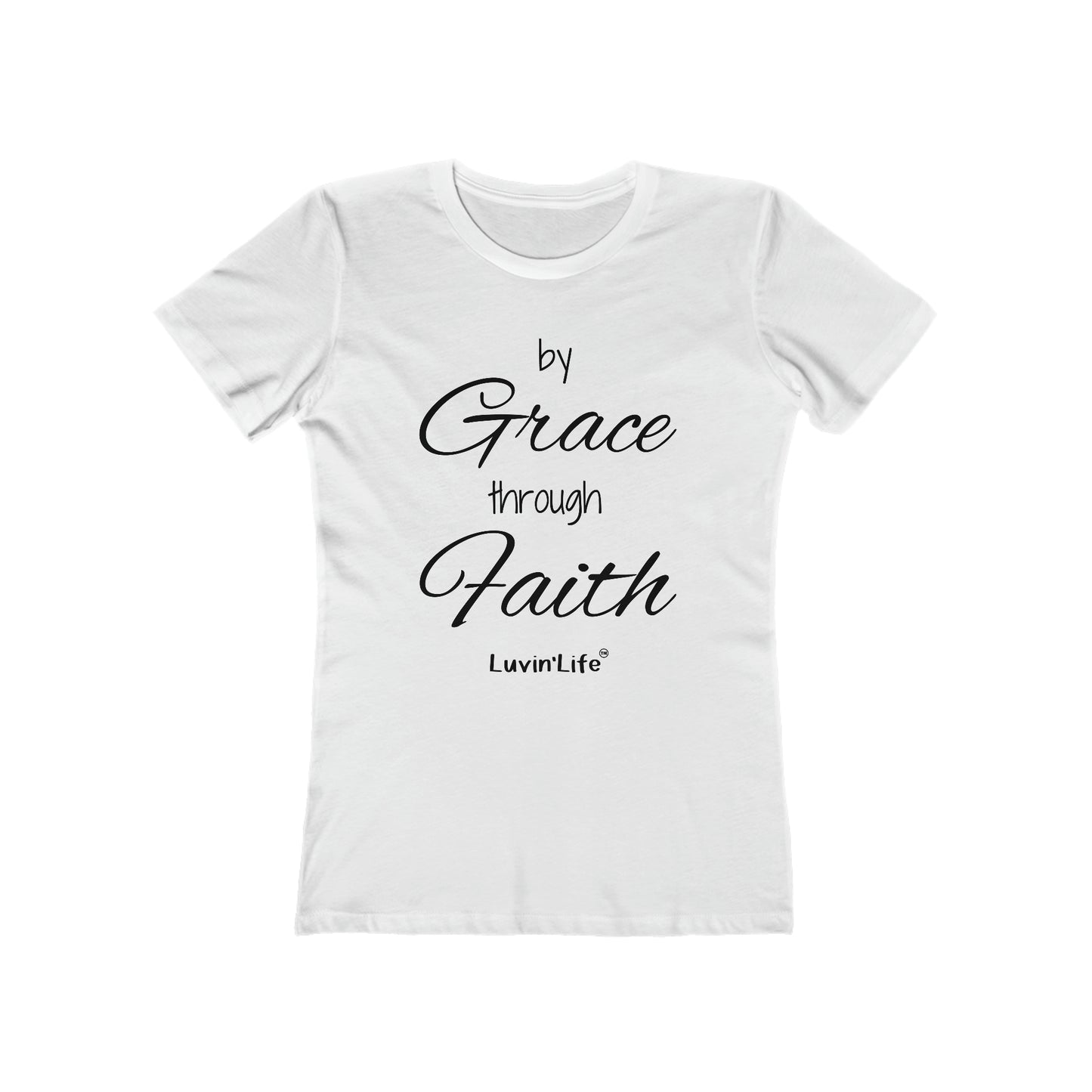 BY GRACE THROUGH FAITH - Women's - Next Level - The Boyfriend Tee