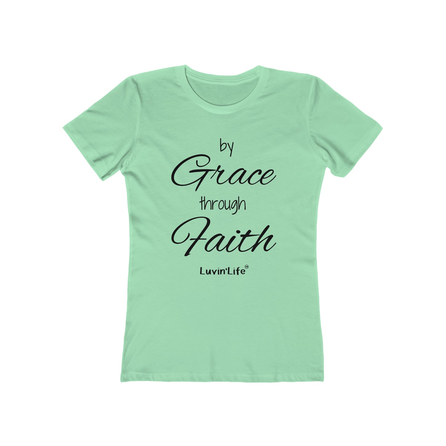 BY GRACE THROUGH FAITH - Women's - Next Level - The Boyfriend Tee