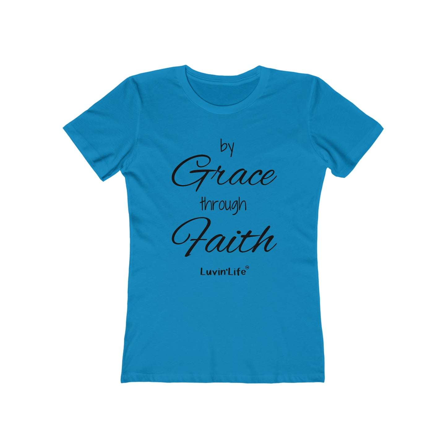 BY GRACE THROUGH FAITH - Women's - Next Level - The Boyfriend Tee