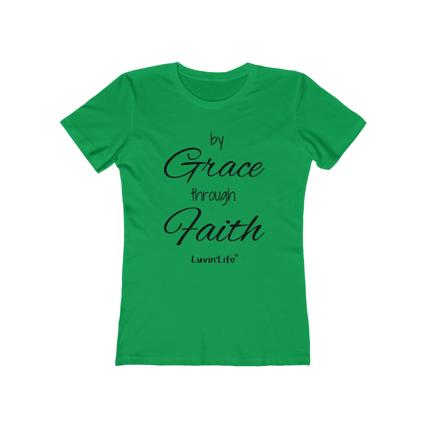 BY GRACE THROUGH FAITH - Women's - Next Level - The Boyfriend Tee