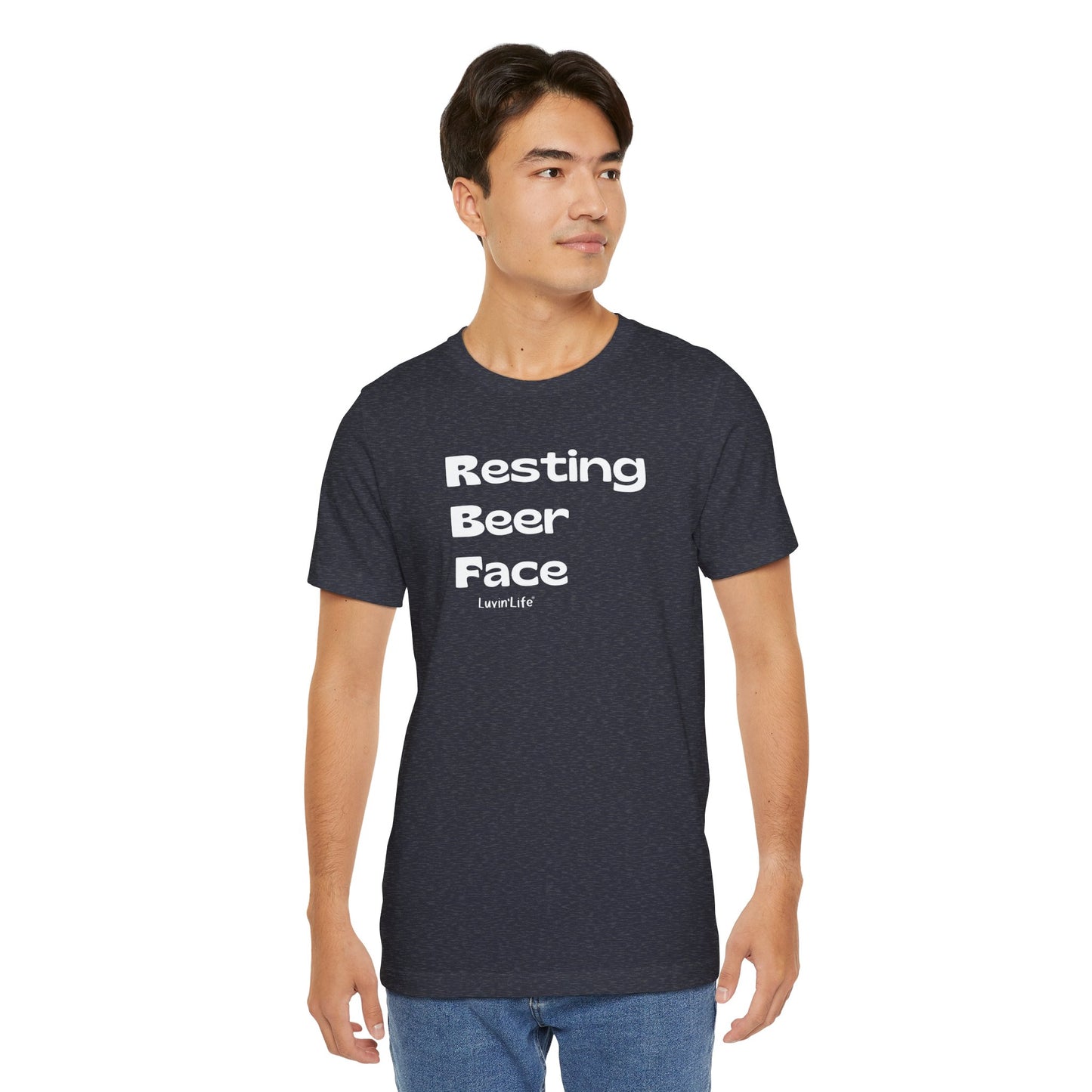 RESTING BEER FACE - Bella+Canvas Unisex Jersey Short Sleeve Tee (+5xl)