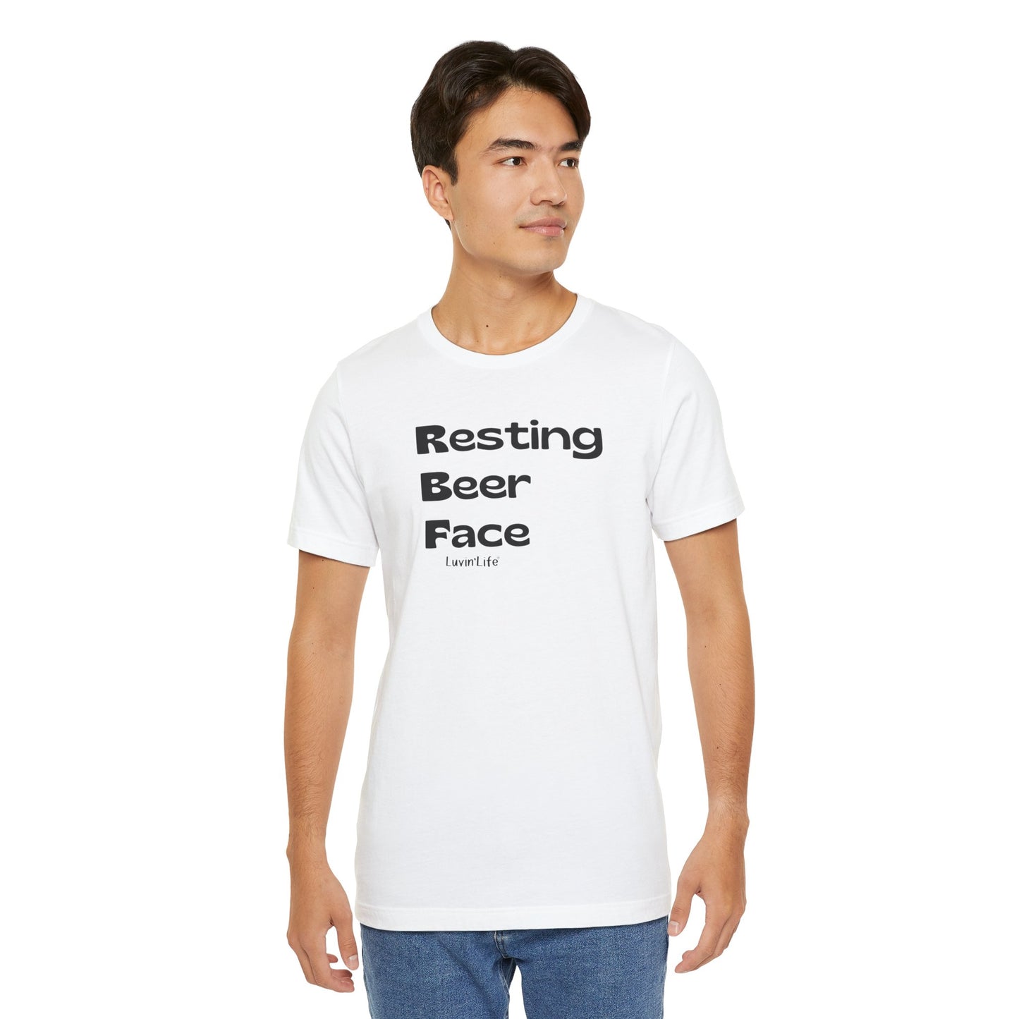 RESTING BEER FACE - Bella+Canvas Unisex Jersey Short Sleeve Tee (+5xl)