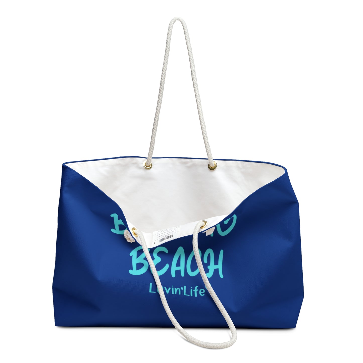 BORN TO BEACH - Weekender Bag (navy/teal)