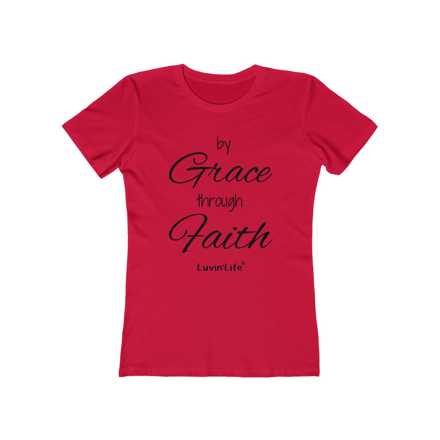 BY GRACE THROUGH FAITH - Women's - Next Level - The Boyfriend Tee