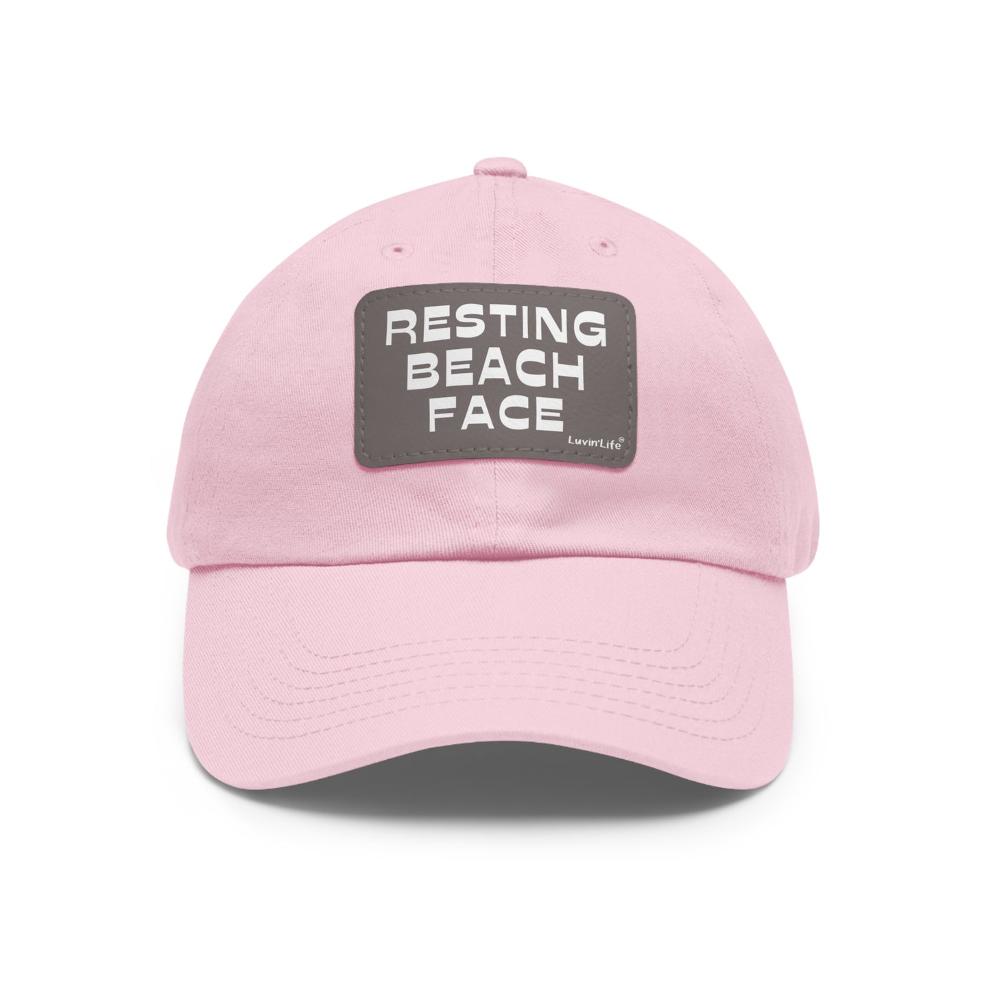 RESTING BEACH FACE - Hat with Leather Patch