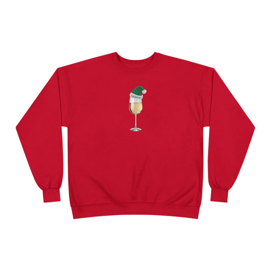 WHITE WINE SANTA HAT - Unisex Crewneck Sweatshirt (+4XL)